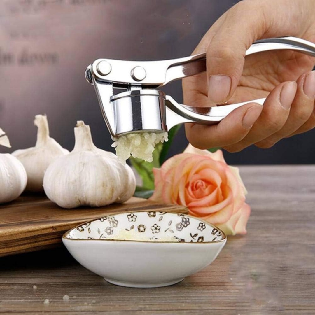 Manual Garlic Press - Stainless Steel Garlic Press, Manual Garlic