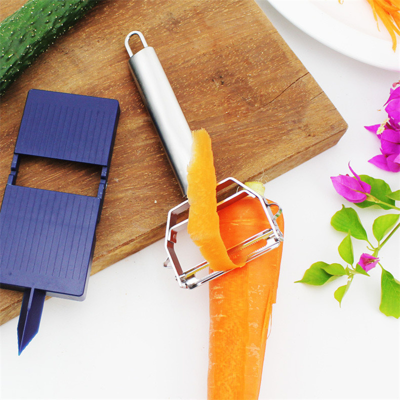 Household Kitchen Gadgets Vegetable Cutter Silk Cutter - 2 in 1 Peeler Slicer Set