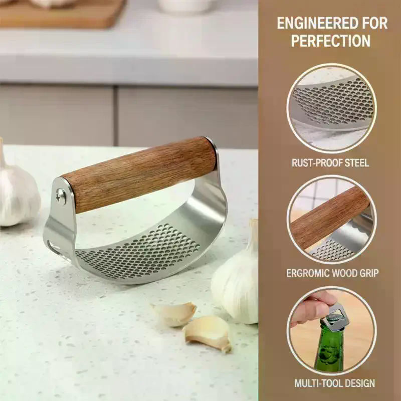 Manual Stainless Steel Garlic  - مراجعة Manual Garlic Press وسعره