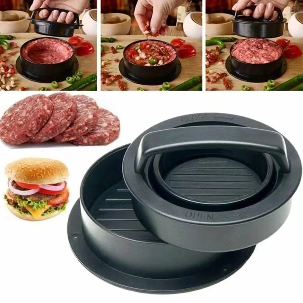 Round Hamburger Burger Press B - مراجعة Kitchen Helper Gadgets وسعره