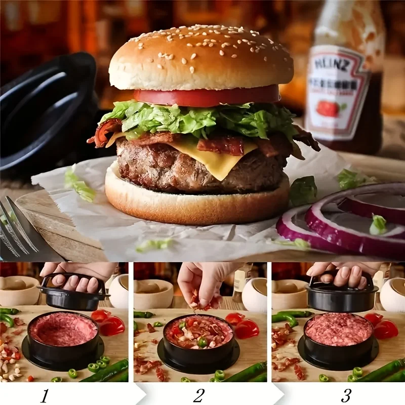 Round Hamburger Burger Press B - مراجعة Kitchen Helper Gadgets وسعره