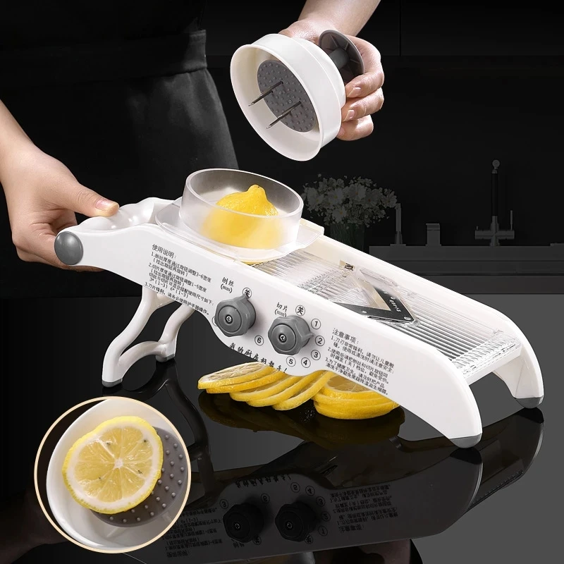 Multifunctional Lemon Slicer V - مراجعة Household Kitchen Gadgets Vegetable Cutter Silk Cutter وسعره