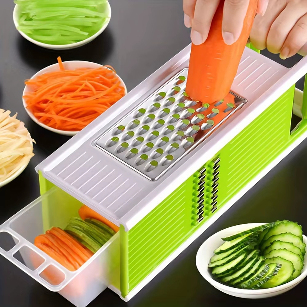 Multifunctional Vegetable Chop - مراجعة Household Kitchen Gadgets Vegetable Cutter Silk Cutter وسعره