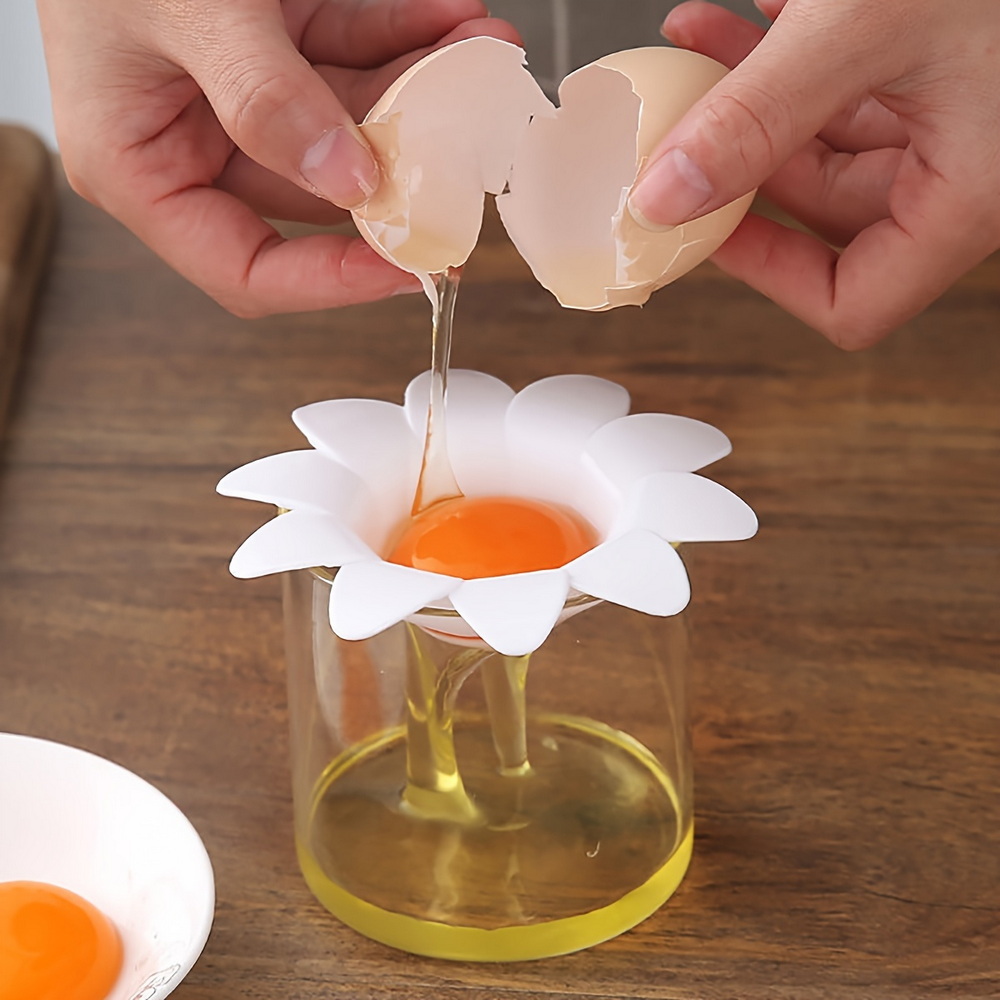1pc/ Cute Flower Design Egg Wh - مراجعة Egg Separator Tool وسعره