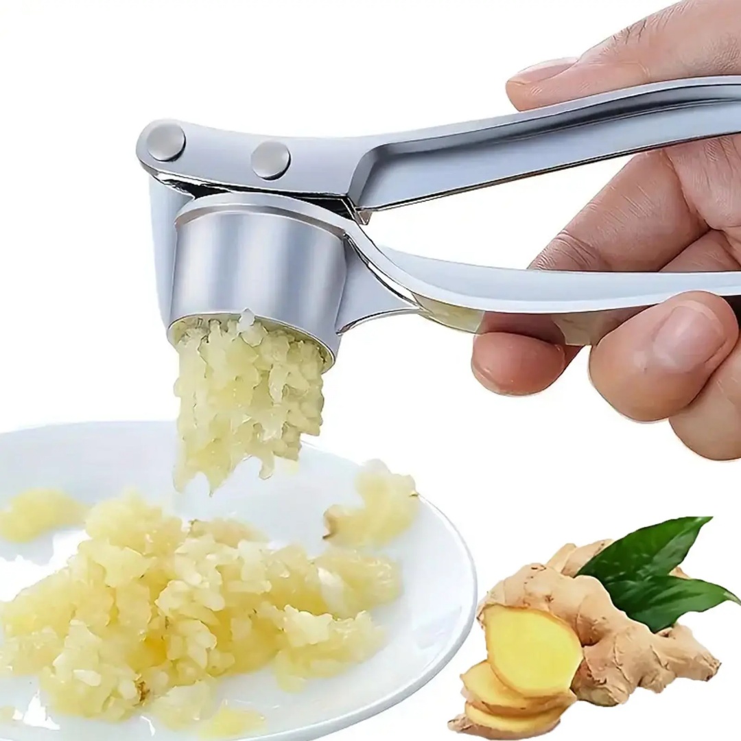 Stainless Steel Garlic Press,  - مراجعة Manual Garlic Press وسعره