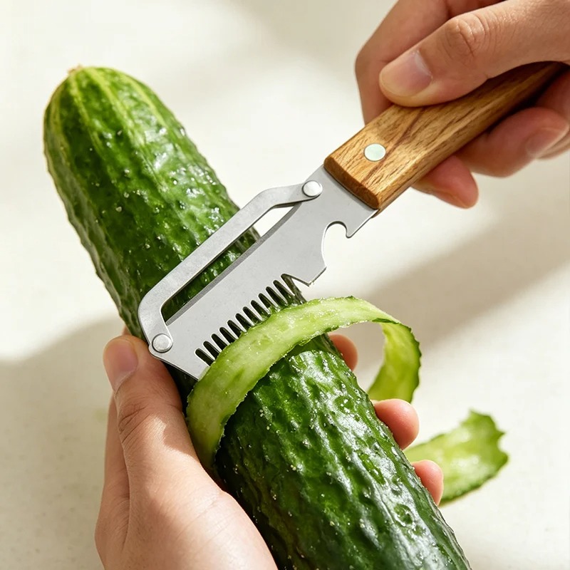 Multi-functional Peeler Stainl - مراجعة Household Kitchen Gadgets Vegetable Cutter Silk Cutter وسعره