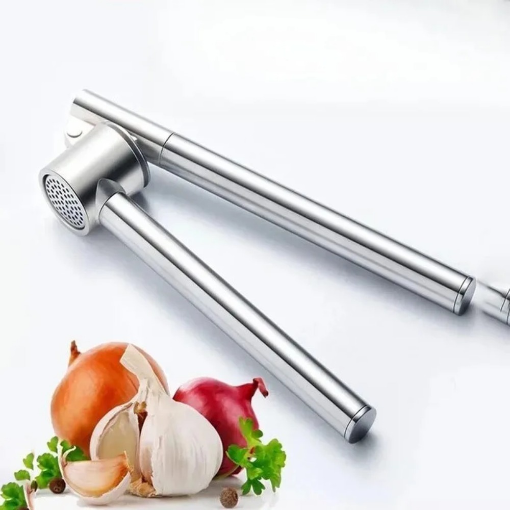 Hot Garlic Mincer Stainless St - مراجعة Manual Garlic Press وسعره