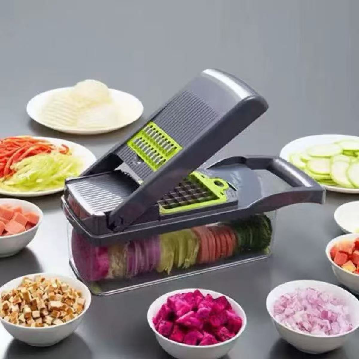 Vegetable Cutter Multifunction - مراجعة Household Kitchen Gadgets Vegetable Cutter Silk Cutter وسعره