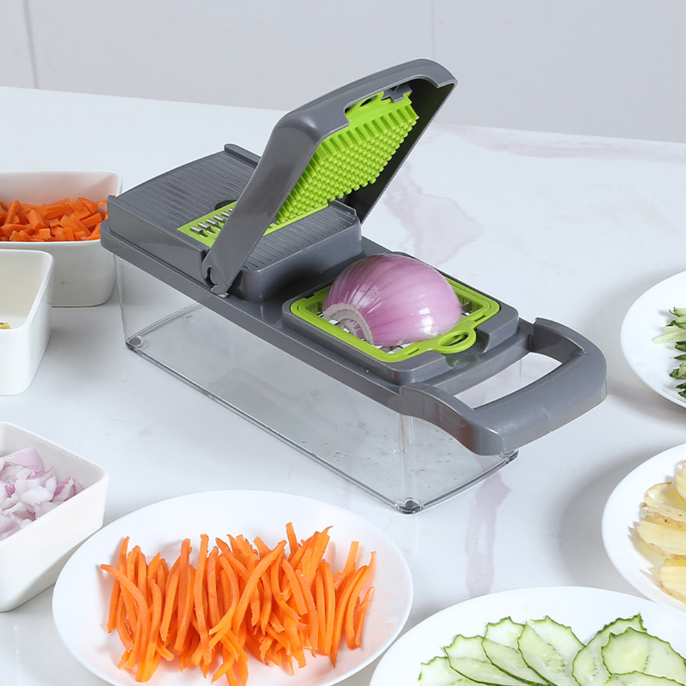 Vegetable Cutter Multifunction - مراجعة Household Kitchen Gadgets Vegetable Cutter Silk Cutter وسعره