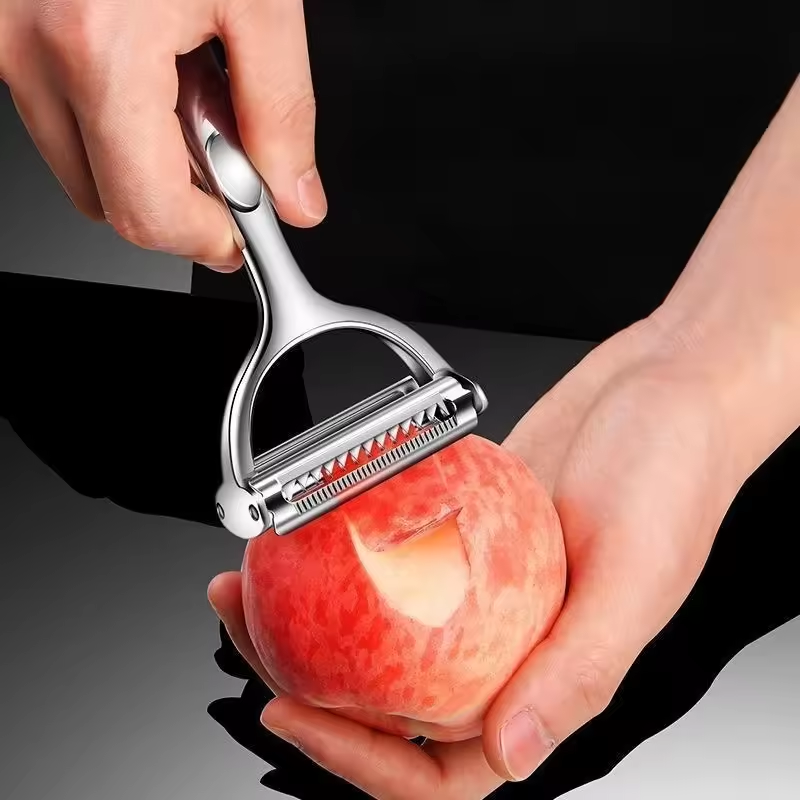 2in1 Stainless Steel Vegetable - مراجعة Household Kitchen Gadgets Vegetable Cutter Silk Cutter وسعره
