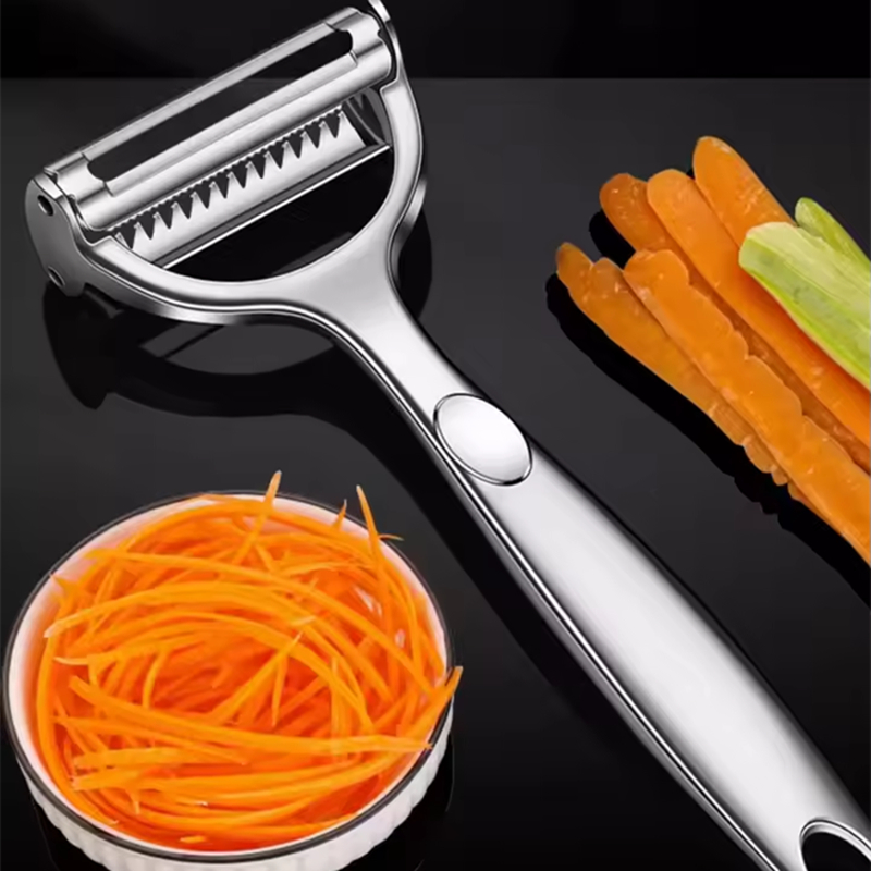 2in1 Stainless Steel Vegetable - مراجعة Household Kitchen Gadgets Vegetable Cutter Silk Cutter وسعره