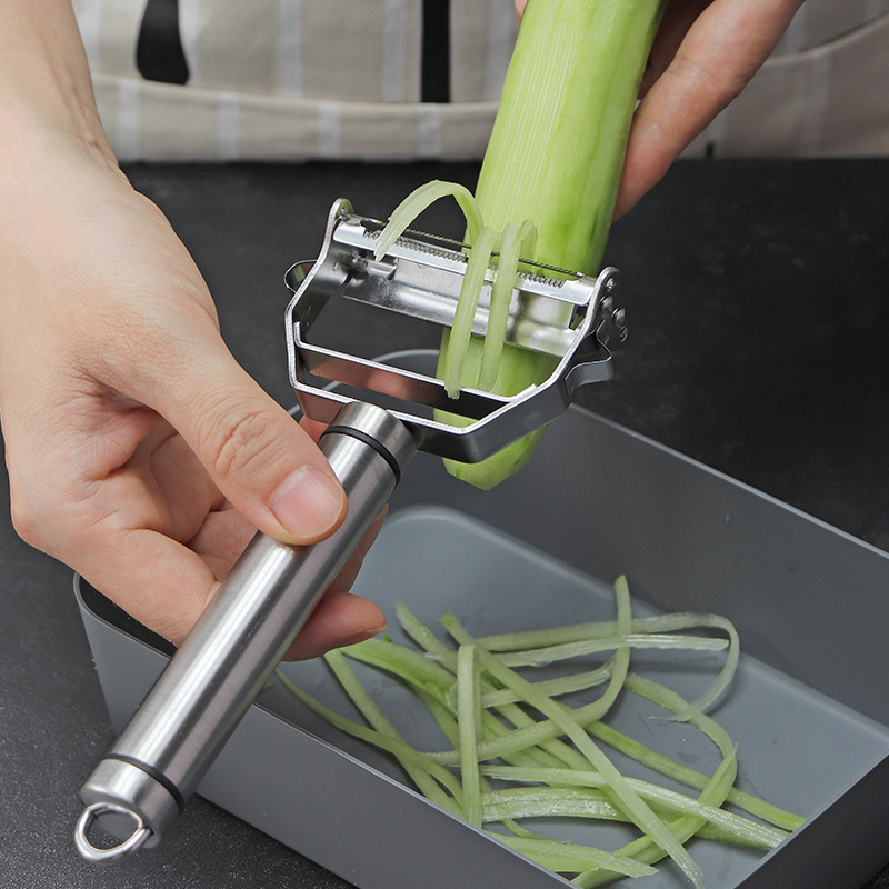 4 in 1 Stainless Steel Multi-f - مراجعة Household Kitchen Gadgets Vegetable Cutter Silk Cutter وسعره