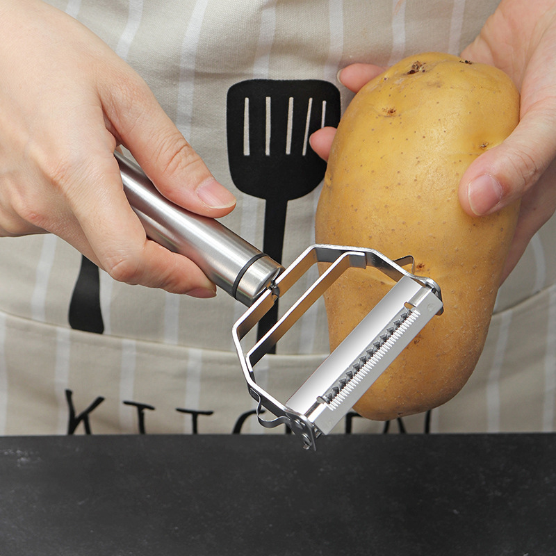 4 in 1 Stainless Steel Multi-f - مراجعة Household Kitchen Gadgets Vegetable Cutter Silk Cutter وسعره