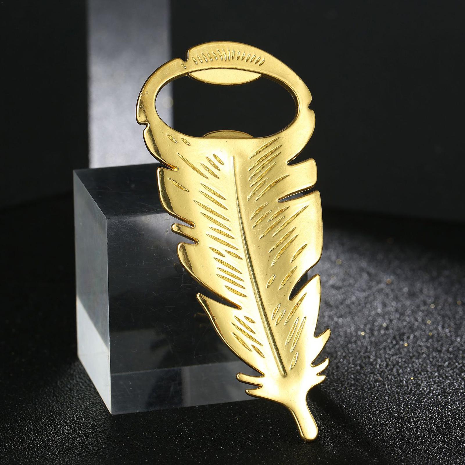 Beer Bottle Opener Gold Feathe - مراجعة Kitchen Gadgets Dropshipping وسعره
