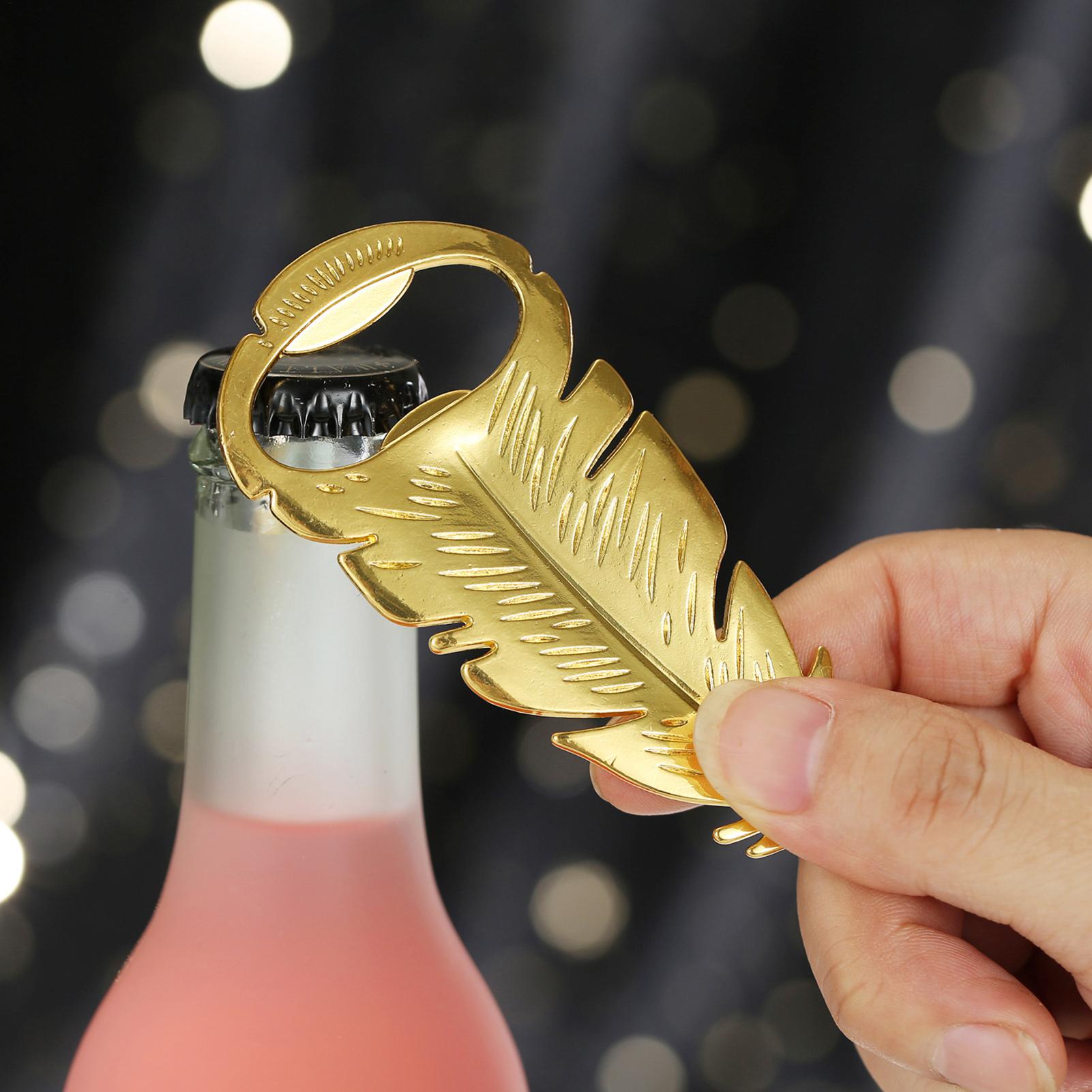 Beer Bottle Opener Gold Feathe - مراجعة Kitchen Gadgets Dropshipping وسعره