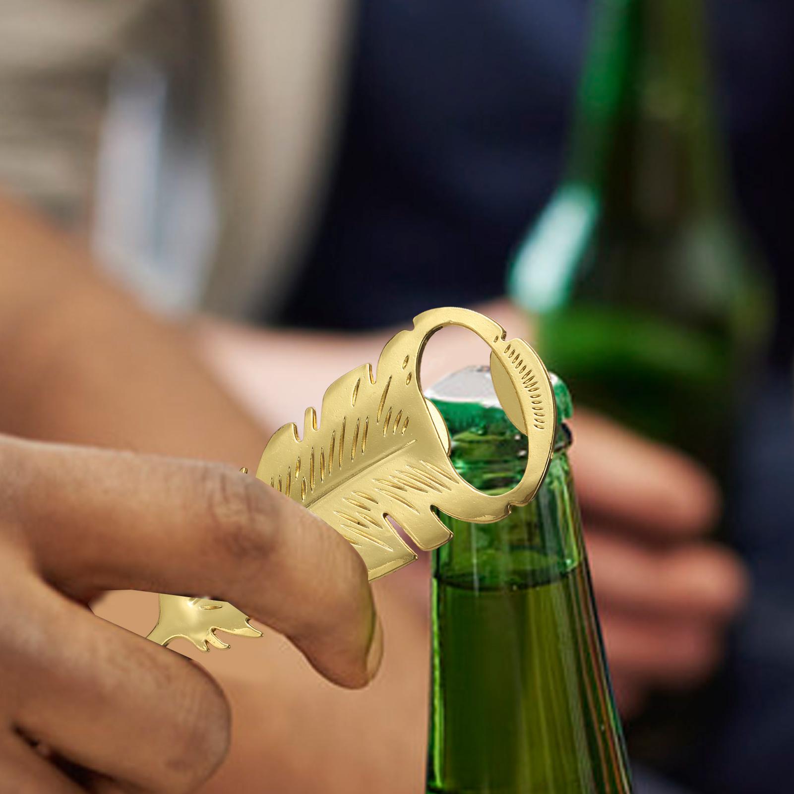 Beer Bottle Opener Gold Feathe - مراجعة Kitchen Gadgets Dropshipping وسعره