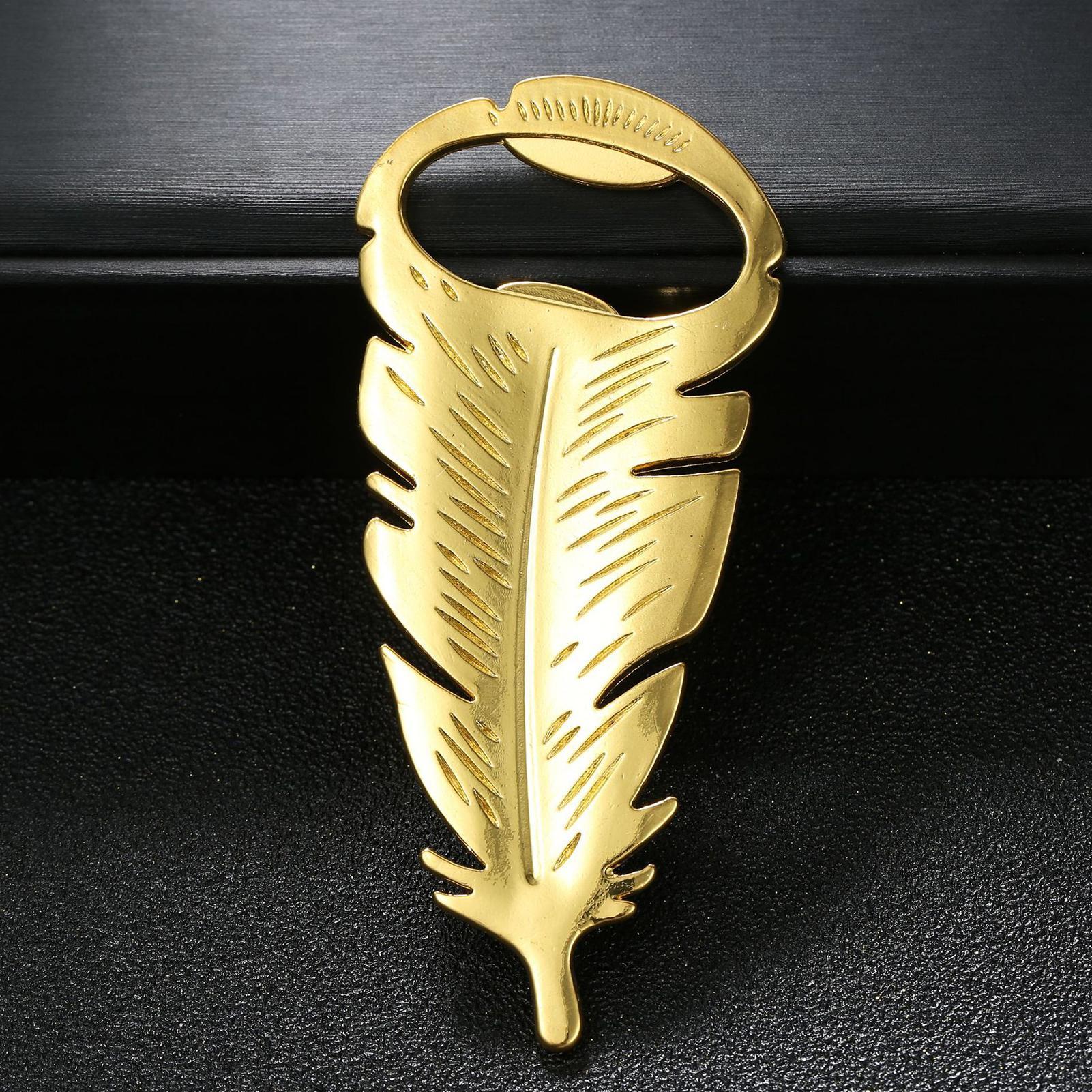 Beer Bottle Opener Gold Feathe - مراجعة Kitchen Gadgets Dropshipping وسعره