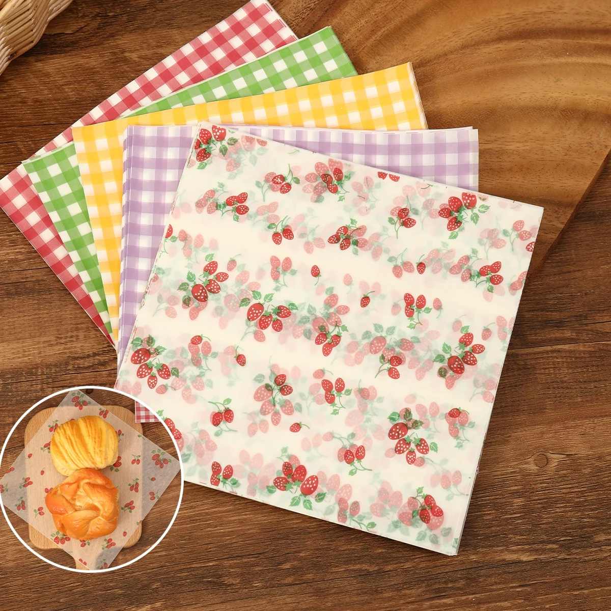 50Pcs Oilproof Wrapping Paper  - مراجعة Kitchen Gadgets For Gifts وسعره