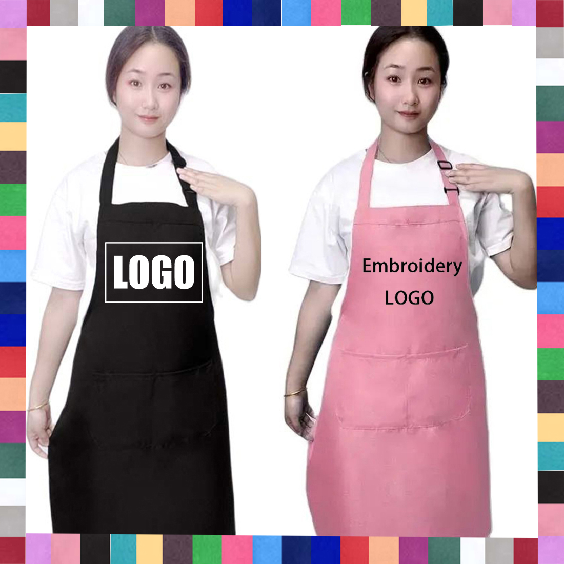 18 Colors Custom LOGO Aprons F - مراجعة Kitchen Gadgets For Women وسعره