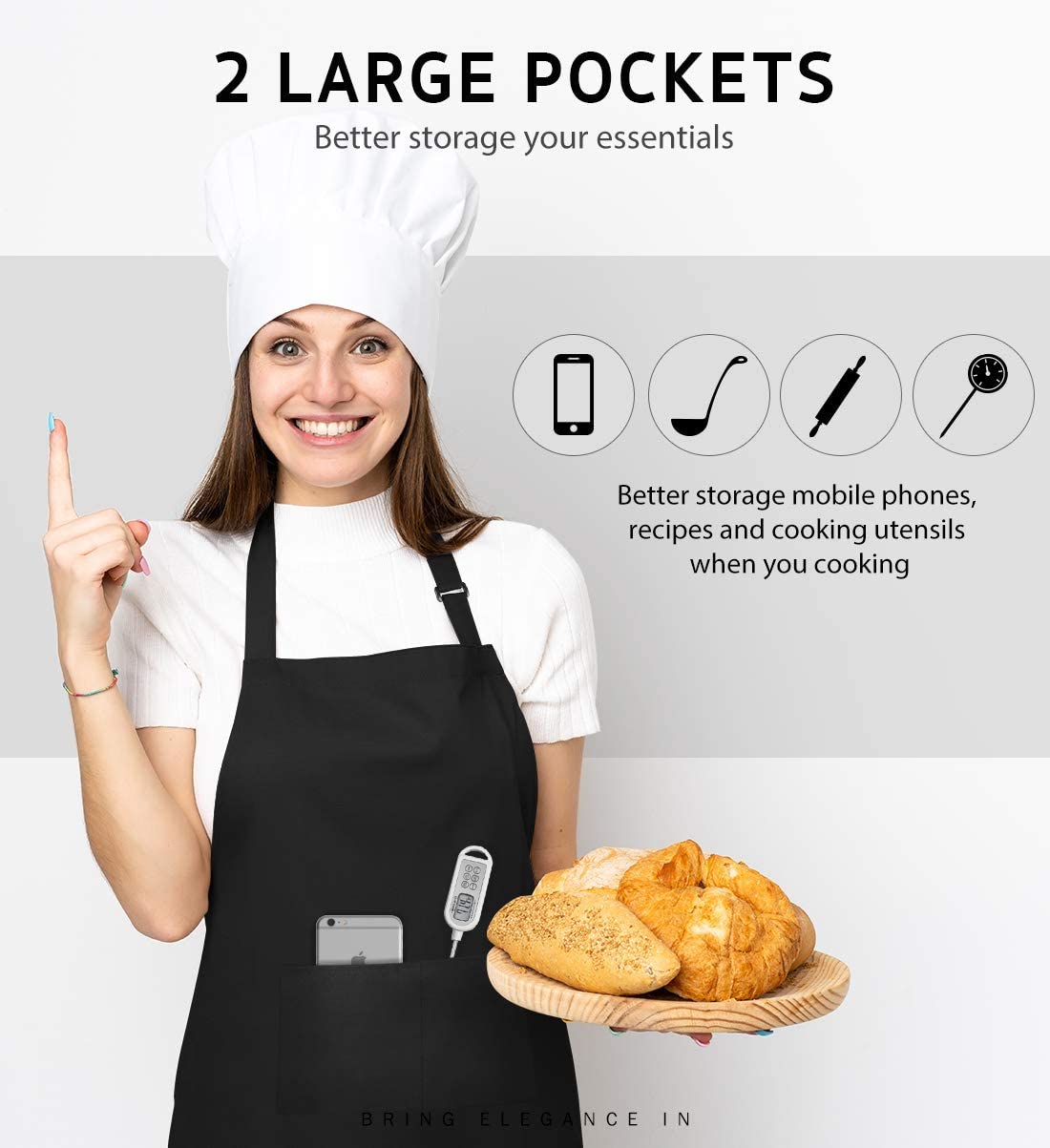 18 Colors Custom LOGO Aprons F - مراجعة Kitchen Gadgets For Women وسعره