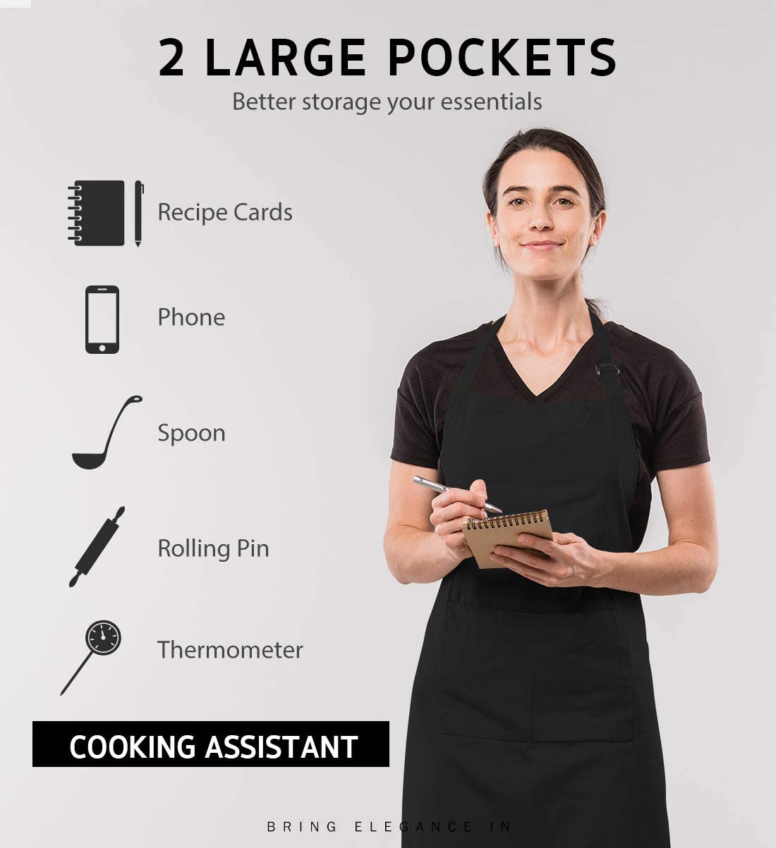 18 Colors Custom LOGO Aprons F - مراجعة Kitchen Gadgets For Women وسعره