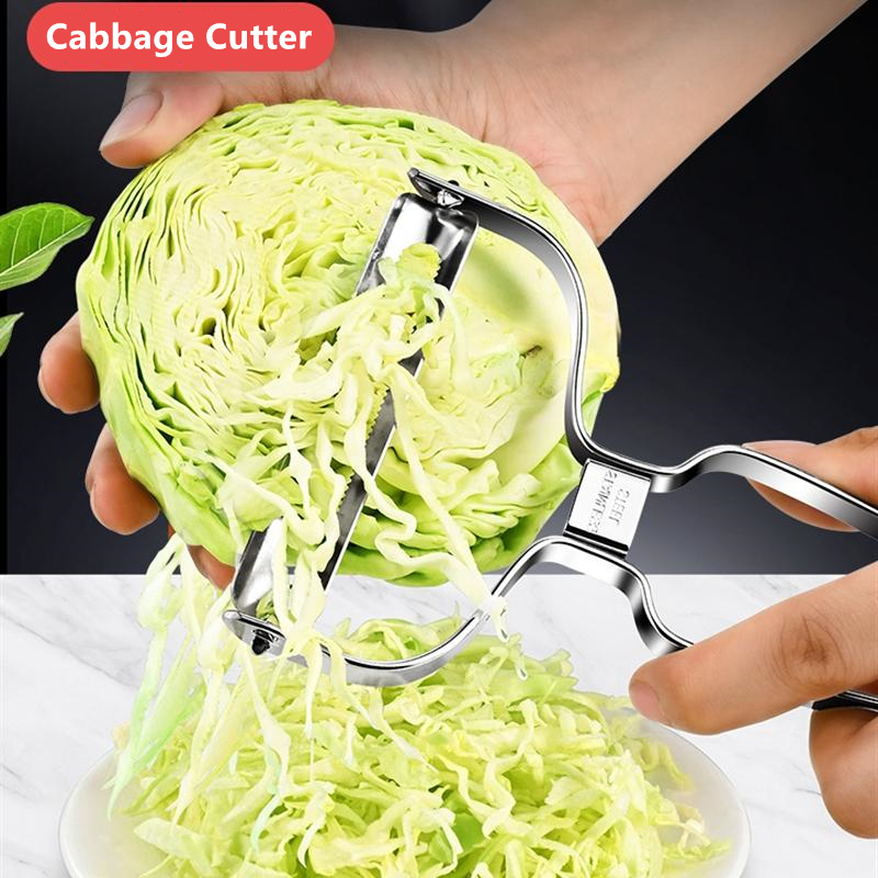 Stainless Steel Cabbage Grater - مراجعة Household Kitchen Gadgets Vegetable Cutter Silk Cutter وسعره