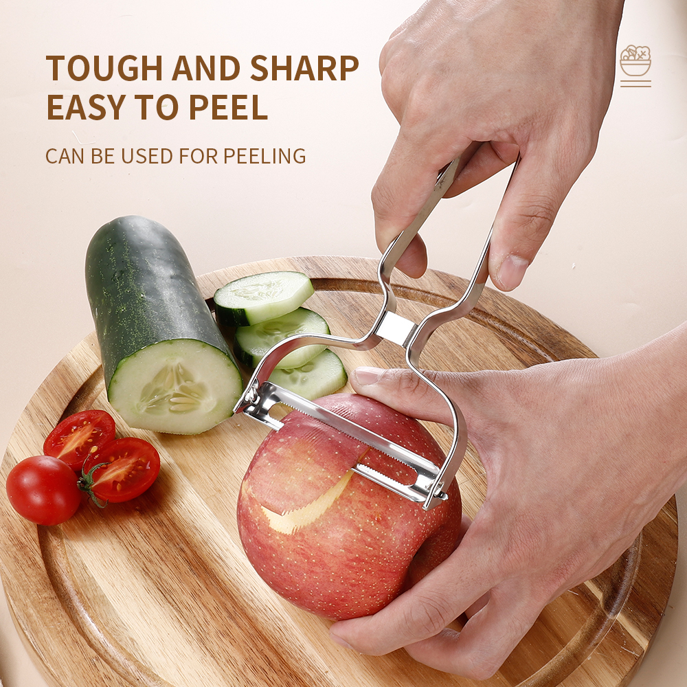 Vegetables Fruit Peeler Stainl - مراجعة Household Kitchen Gadgets Vegetable Cutter Silk Cutter وسعره