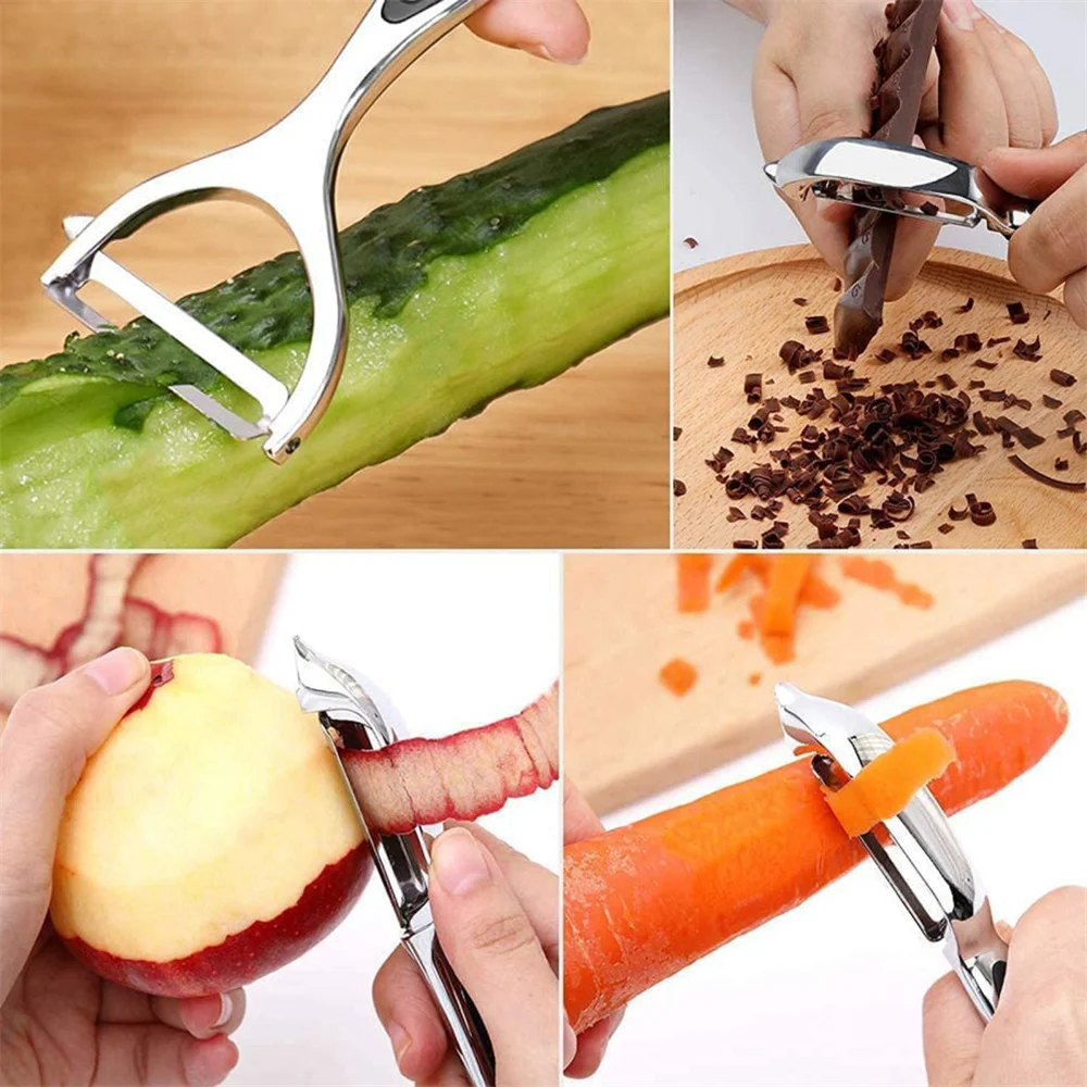 Stainless Steel Vegetable Peel - مراجعة Household Kitchen Gadgets Vegetable Cutter Silk Cutter وسعره
