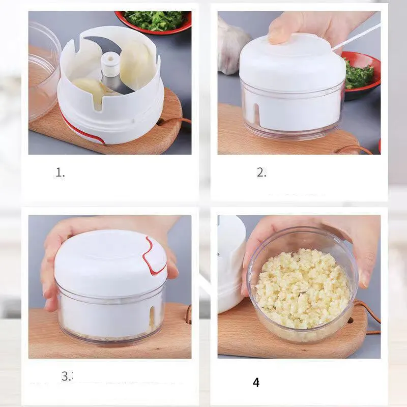 Plastic Garlic Crusher Press V - مراجعة Healthy Kitchen Gadgets وسعره
