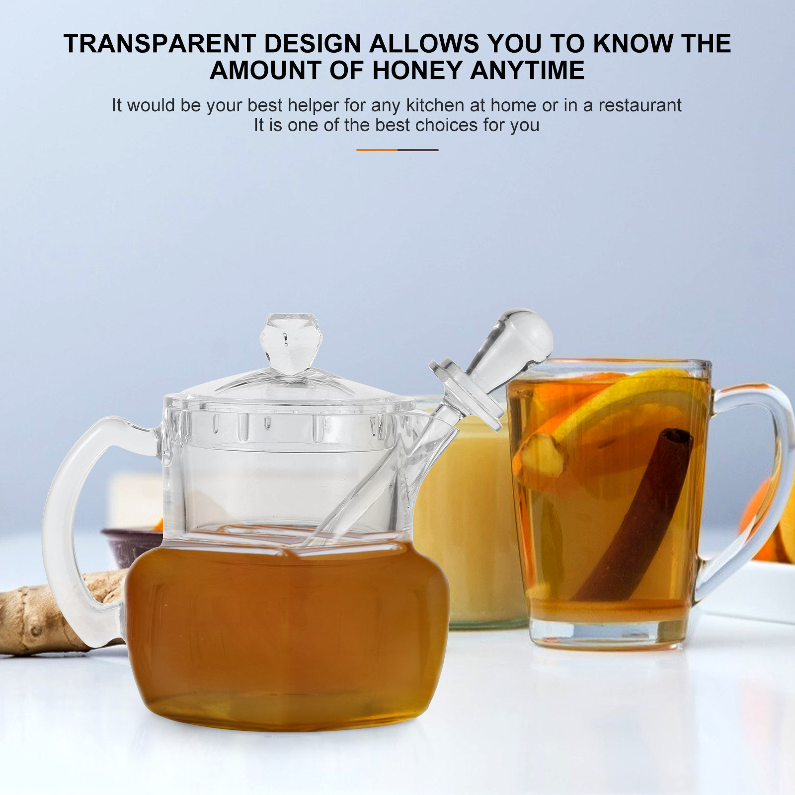 1Set Acrylic Honey Jar with Di - مراجعة Kitchen Gadgets Dropshipping وسعره