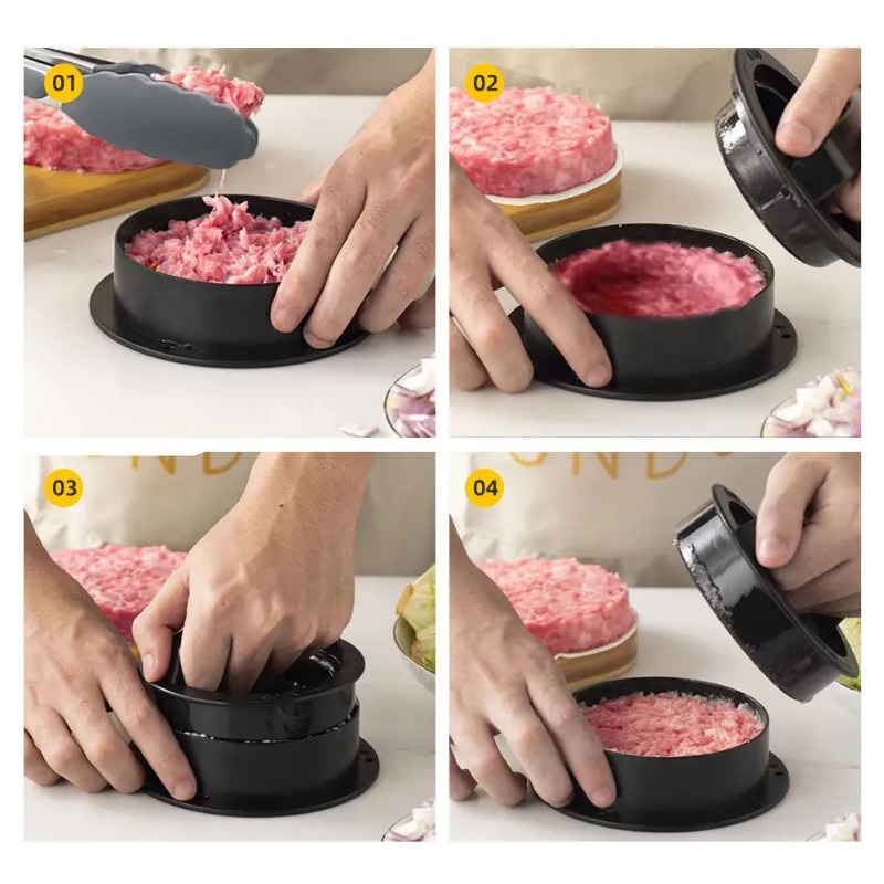 Round Hamburger Burger Press B - مراجعة Kitchen Helper Gadgets وسعره