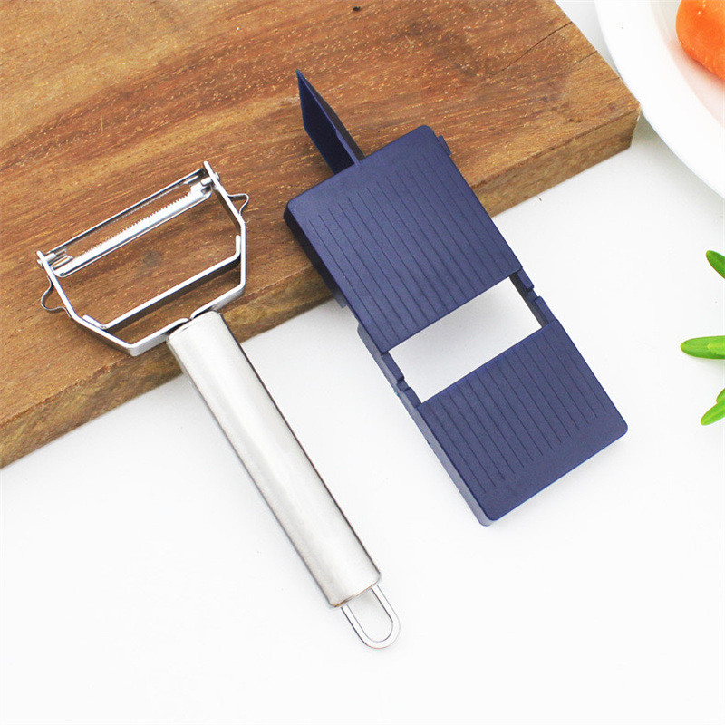 2 in 1 Peeler Slicer Set Kitch - مراجعة Household Kitchen Gadgets Vegetable Cutter Silk Cutter وسعره