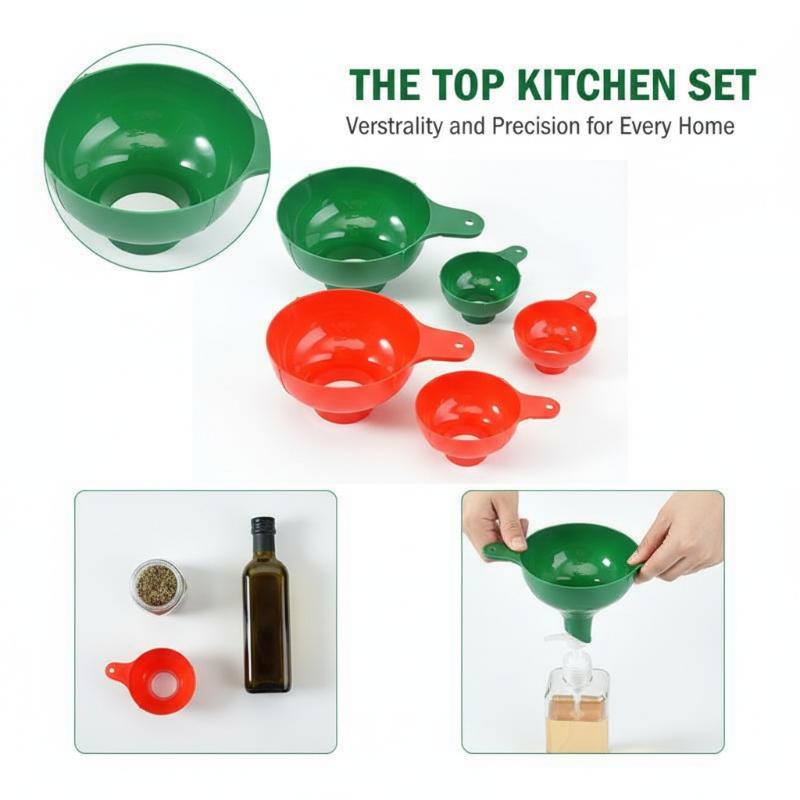 2pcs/set Wide Mouth Funnel Pla - مراجعة Kitchen Gadgets Popular وسعره