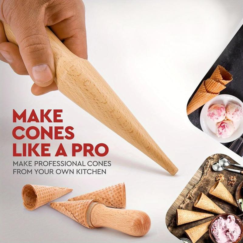 Popular 1pc, Wooden Ice Cream  - مراجعة Kitchen Gadgets Popular وسعره